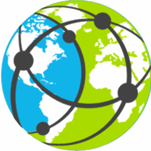 OmniBazaar logo: a green and blue globe